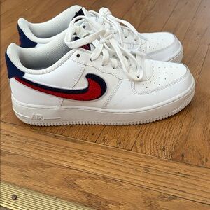 Nike Kids White and Red Sneakers